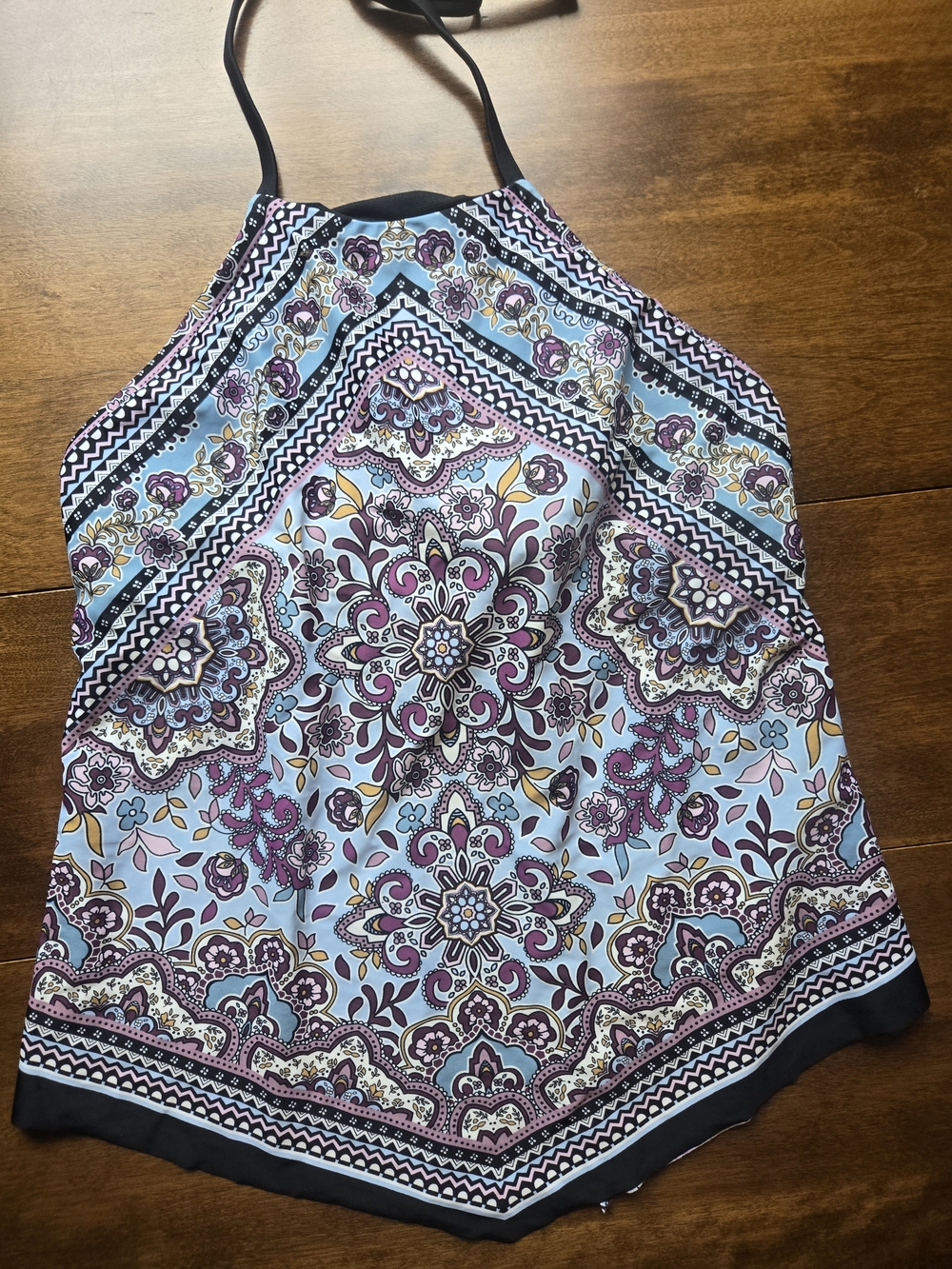 Mossimo Paisley Halter Tankini Swim Top Size Large